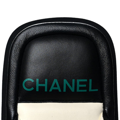 Chanel Lambskin Padded Pool Thong Sandals 38 Black 7 of 8