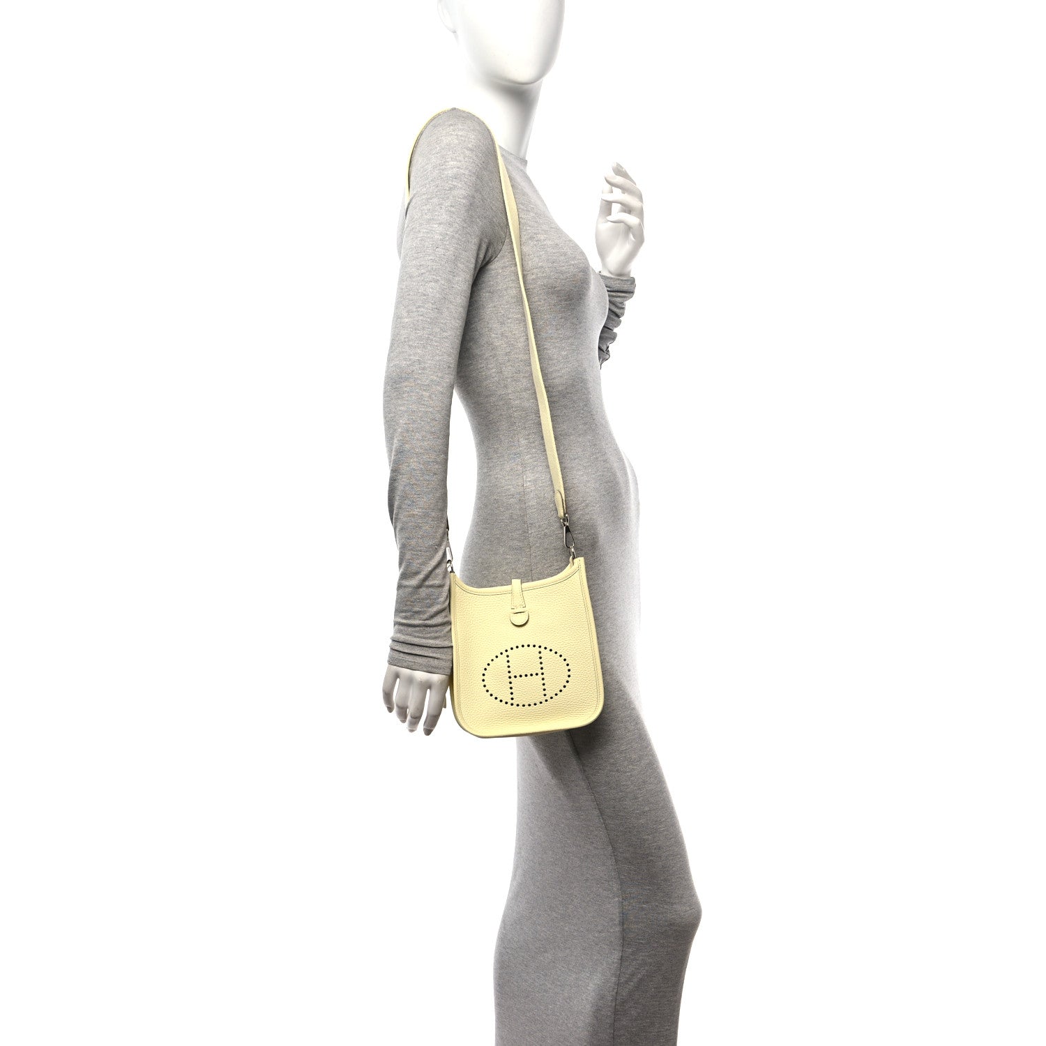 Hermes Taurillon Clemence Evelyne TPM Jaune Milton 3 of 17