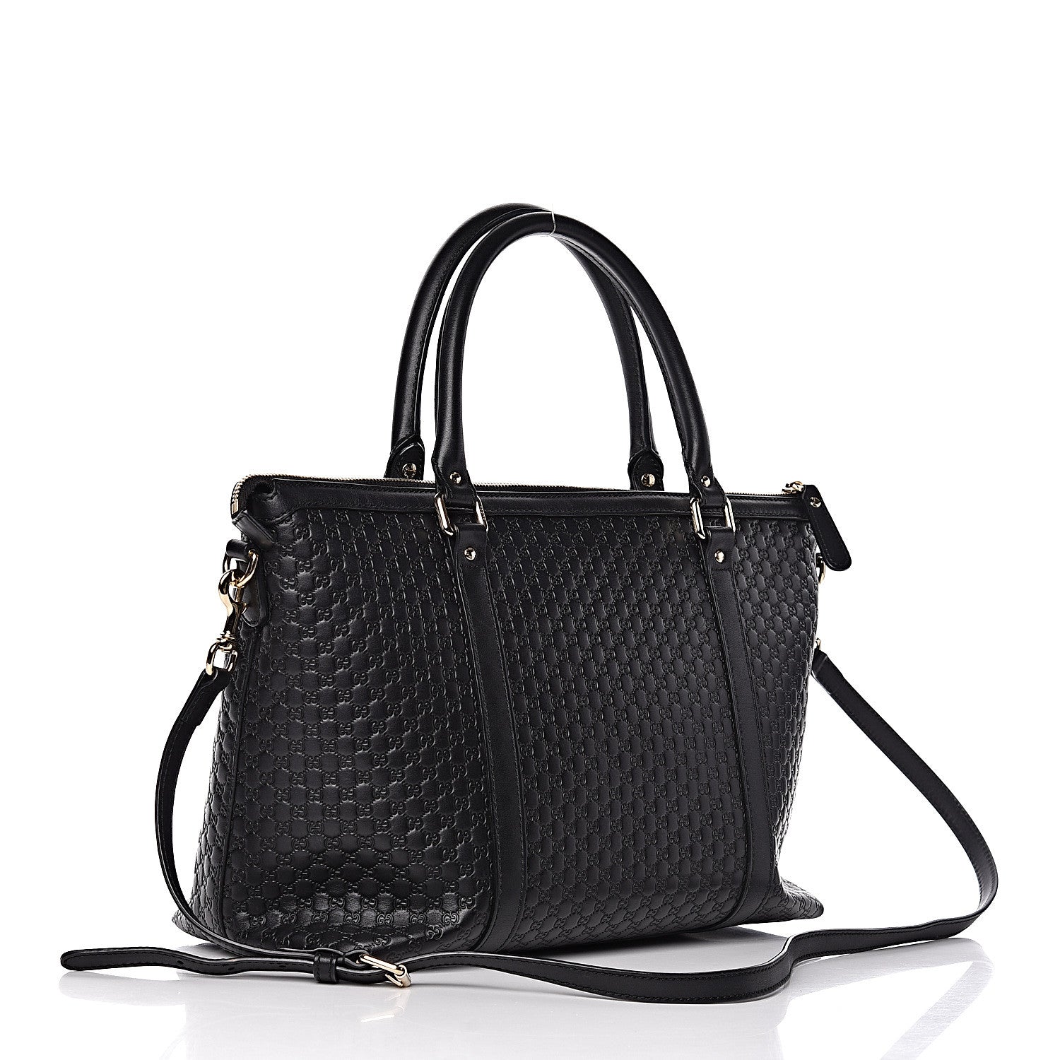 Gucci Soft Microguccissima Medium Zippered Satchel Black 4 of 17