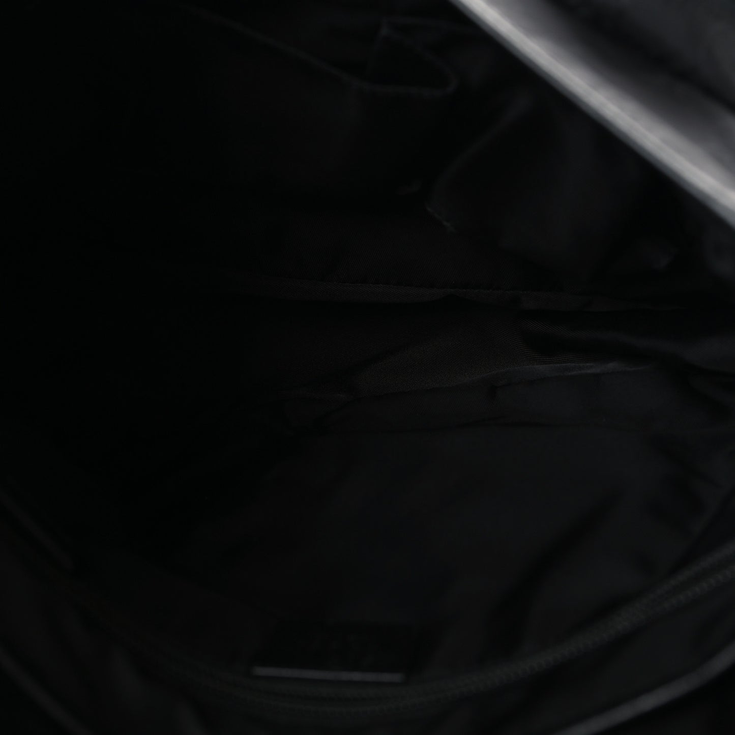 Nylon Monogram Double Buckle Flap Messenger Bag Black