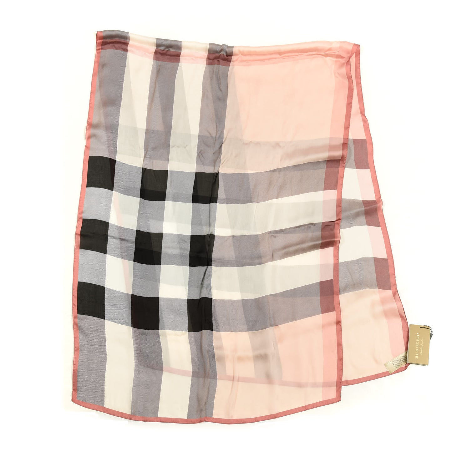 Silk Ultra Washed Mega Check Scarf Ash Rose