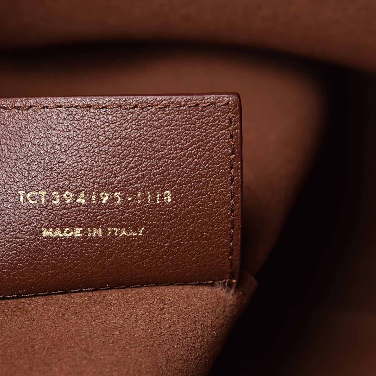 Calfskin Large Shopping Tote Old Brandy