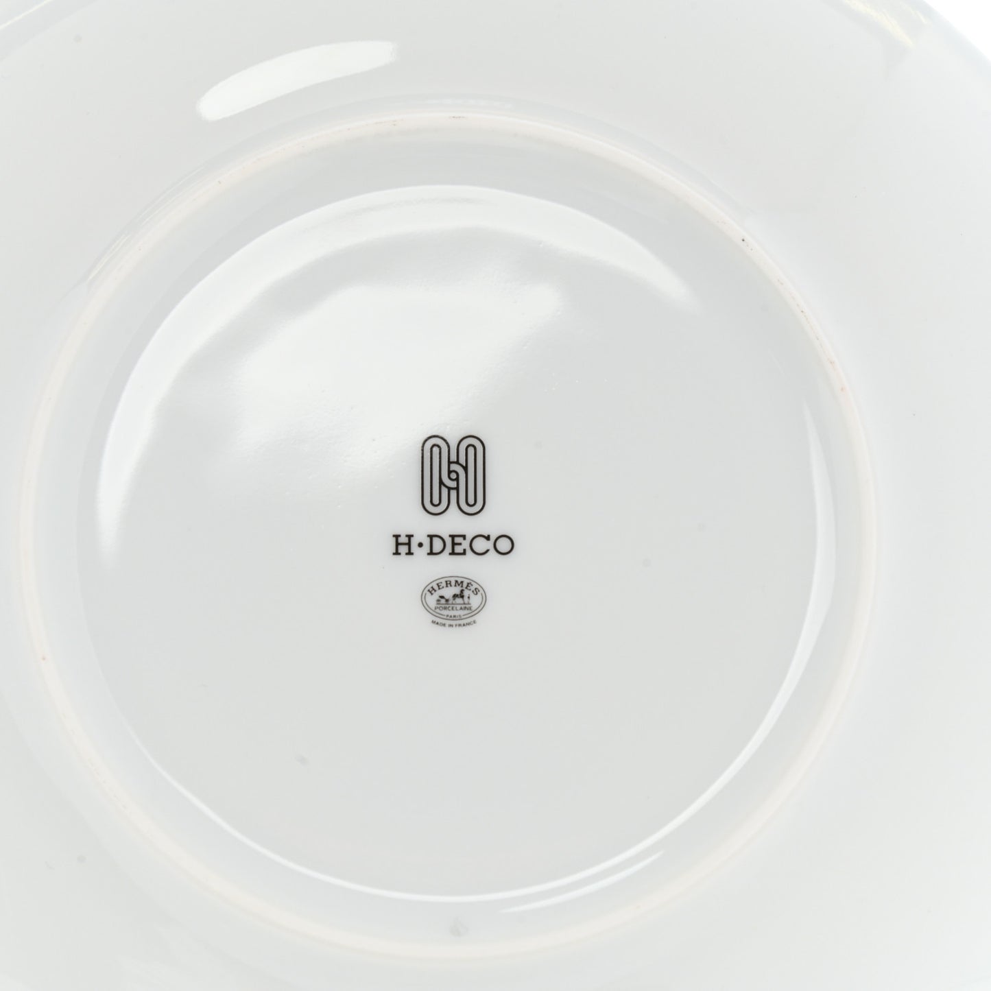 Porcelain H Deco Dessert Plates Set of 2 Black