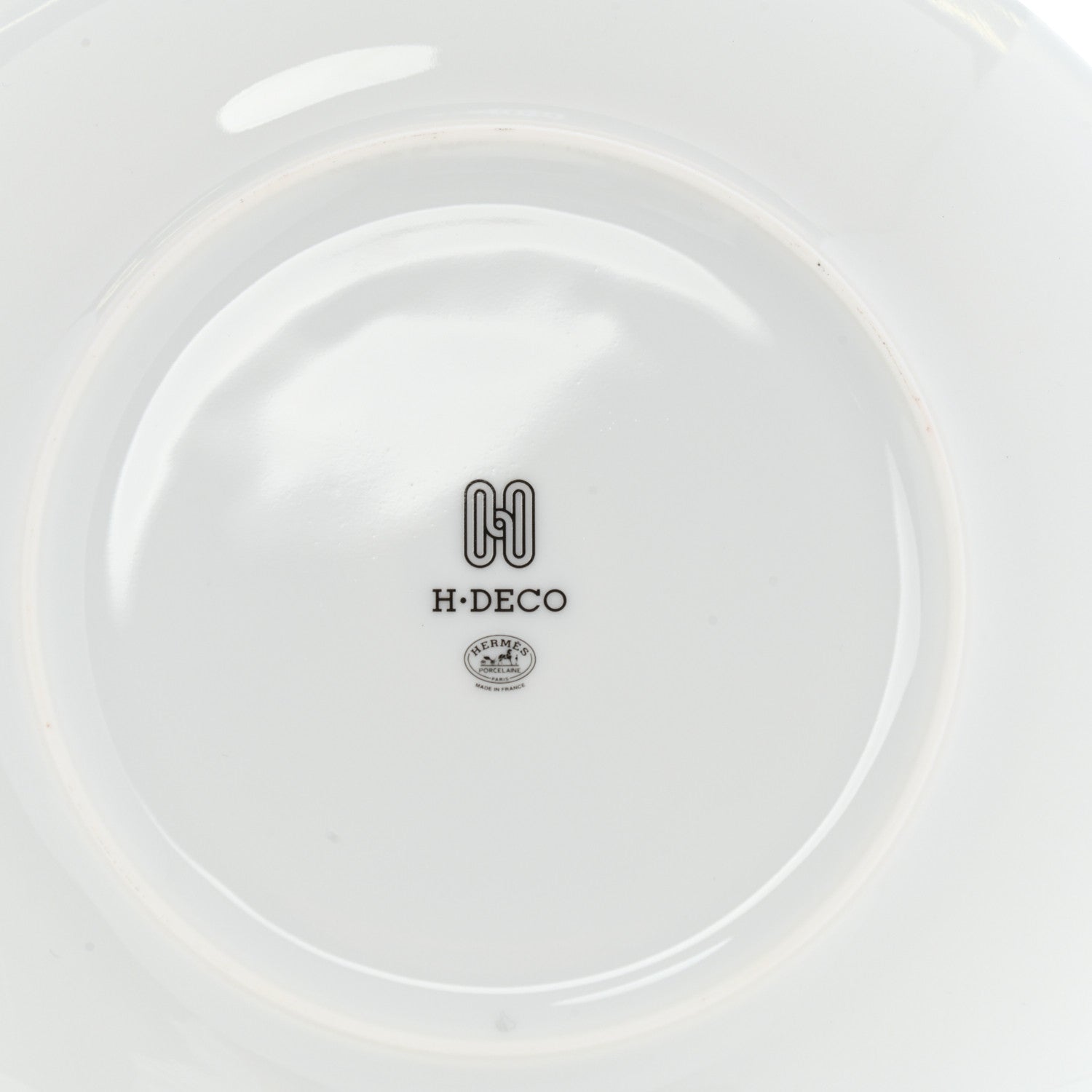 Hermes Porcelain H Deco Dessert Plates Set of 2 Black 4 of 8