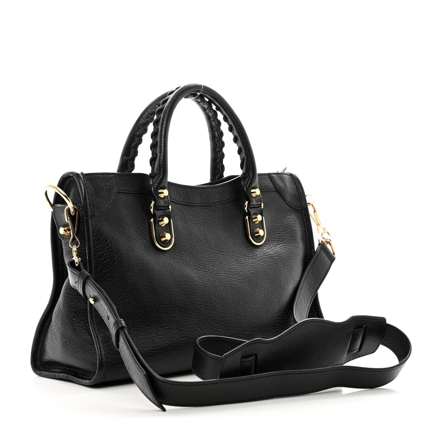 Chevre Gold Metallic Edge Hardware S City Black