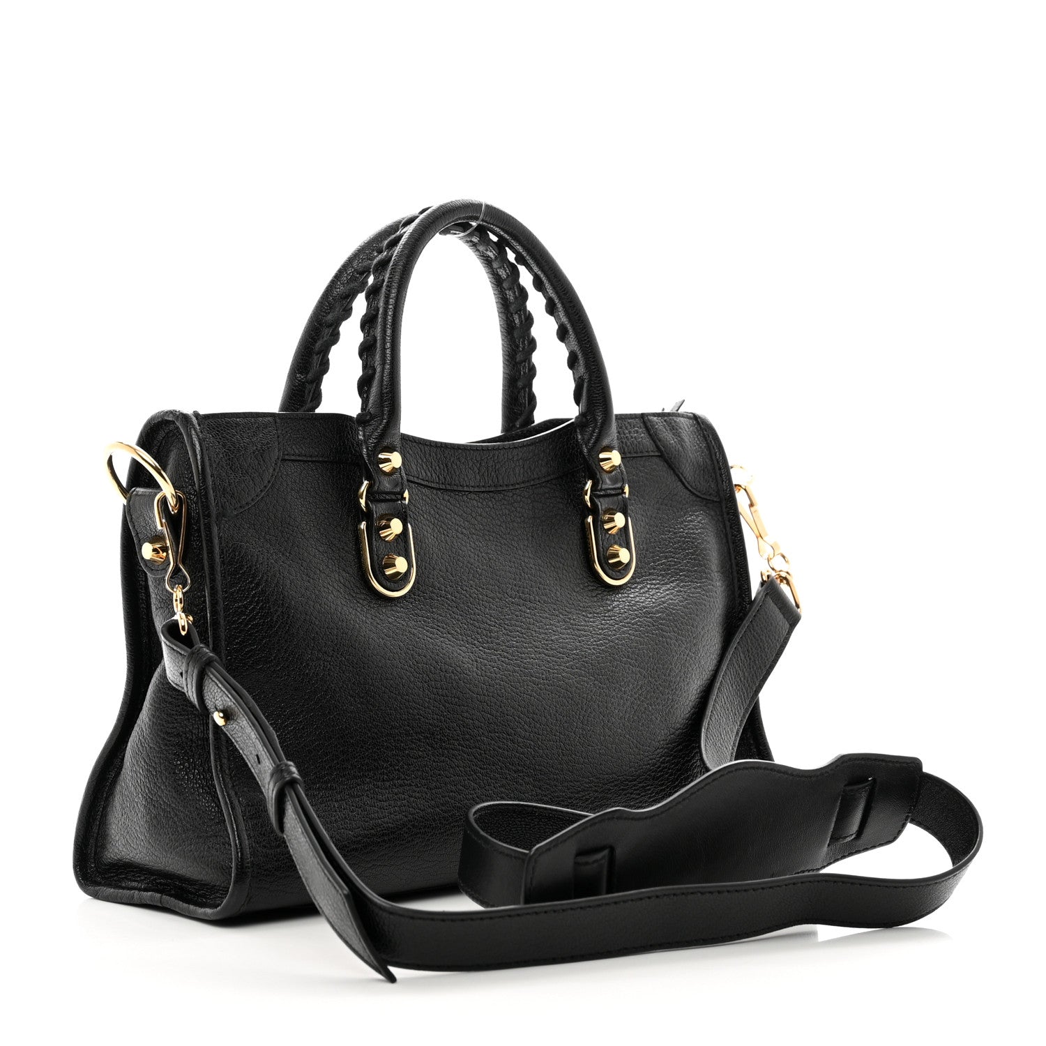 Balenciaga Chevre Gold Metallic Edge Hardware S City Black 3 of 10