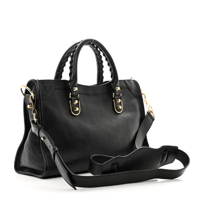 Balenciaga Chevre Gold Metallic Edge Hardware S City Black 3 of 10