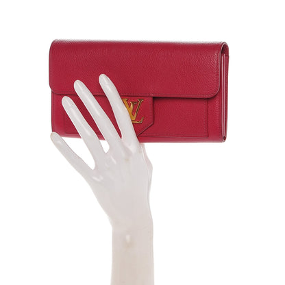 Louis Vuitton Calfskin Lockme Wallet Dahlia 2 of 6