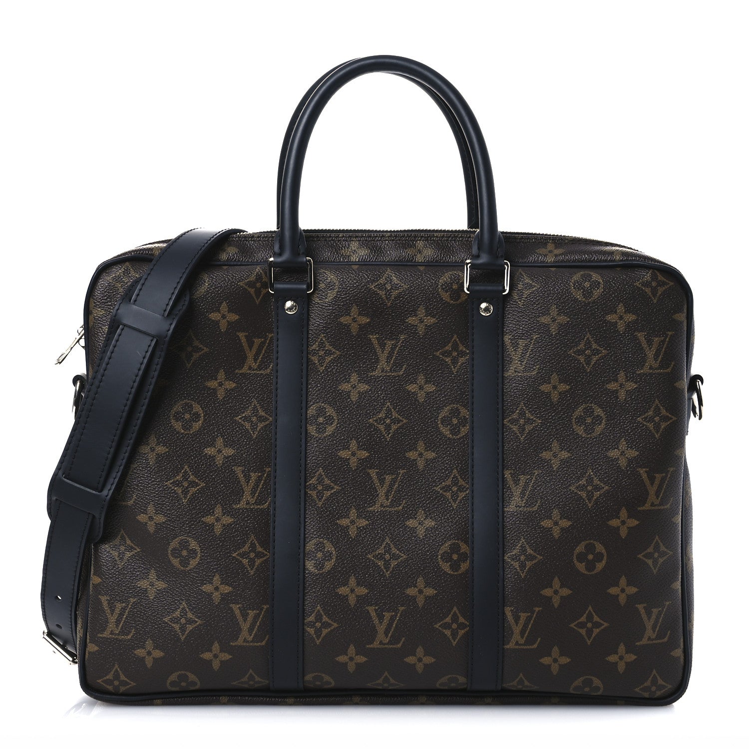 Louis Vuitton Monogram Macassar Porte-Documents Voyage PM 1 of 9