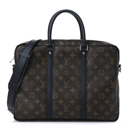 Louis Vuitton Monogram Macassar Porte-Documents Voyage PM 1 of 9