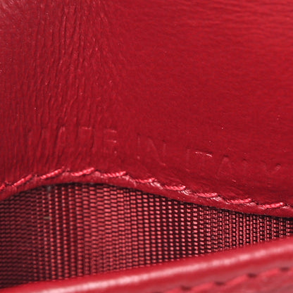 Christian Dior Patent Cannage Small Lady Dior Flap Card Holder Scarlet 8 of 12