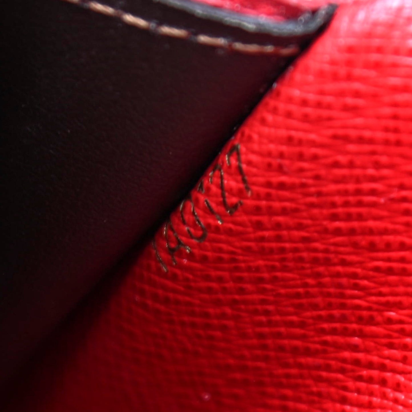 Damier Ebene Emilie Wallet Red