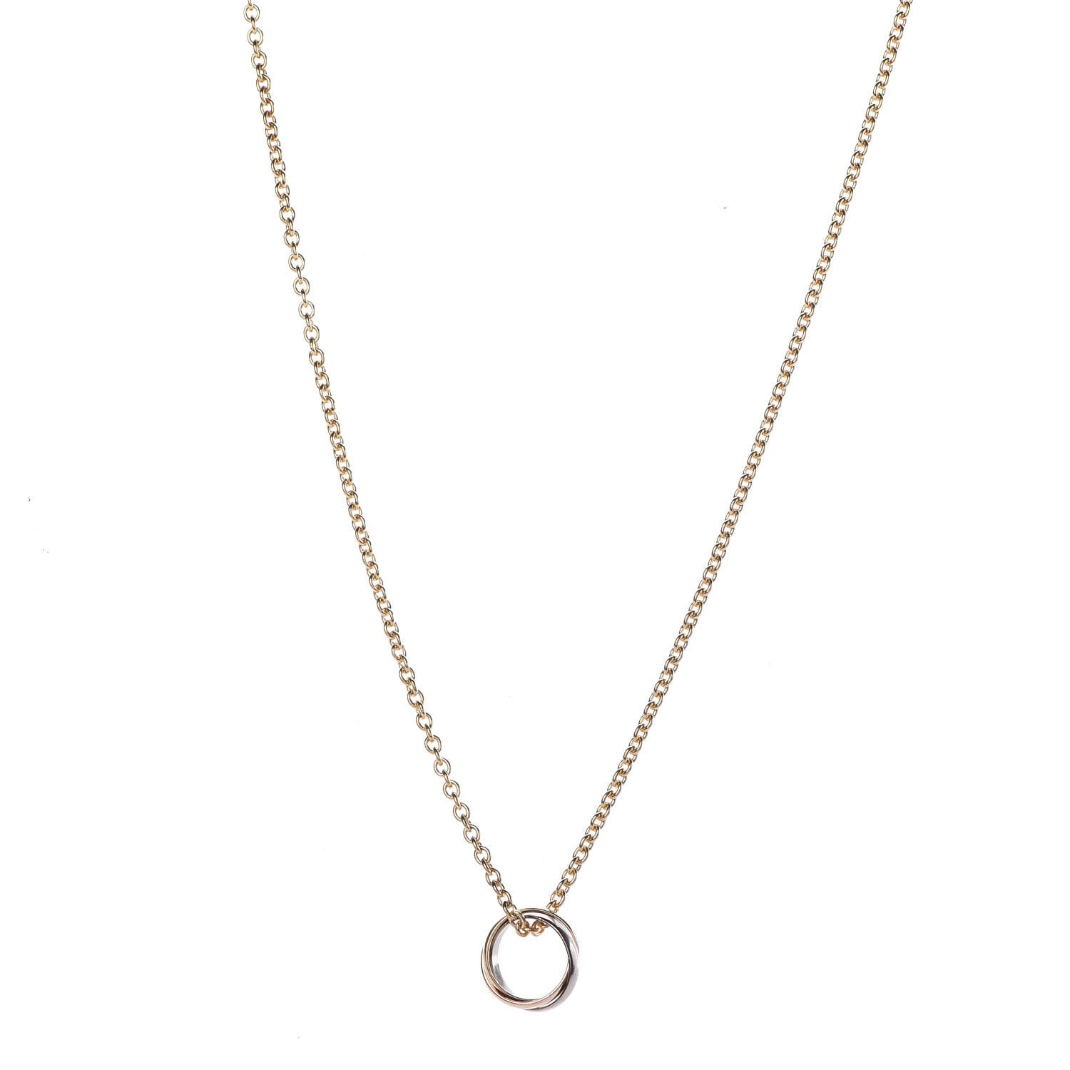 Cartier 18K Pink Yellow White Gold Trinity Pendant Necklace 1 of 6