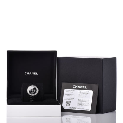 Chanel Stainless Steel Ceramic Diamond Bezel 29mm J12 Quartz Watch Black 8 of 8