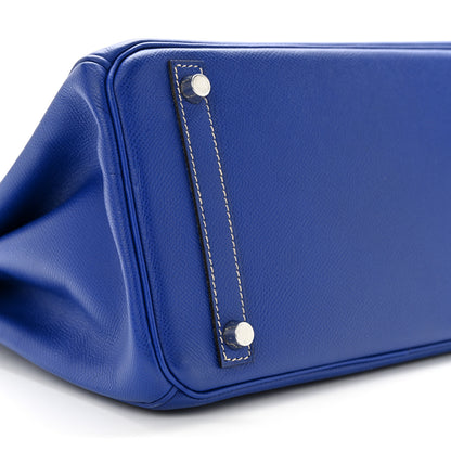 Hermes Epsom Candy Birkin 30 Bleu Electrique Mykonos 9 of 10