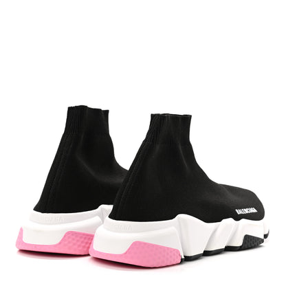 Balenciaga Neoprene Knit Multicolor Sole Womens Speed Sneakers 39 Black White Pink 4 of 8