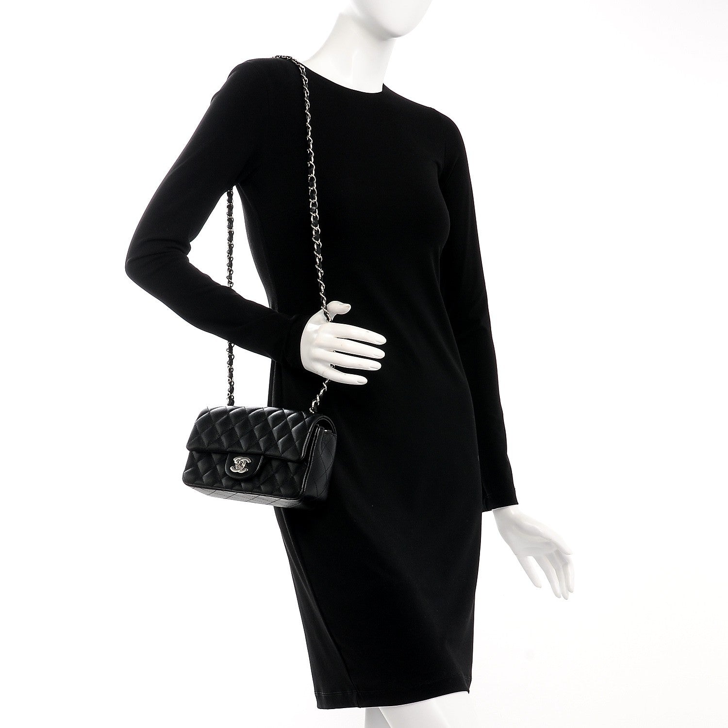 Chanel Caviar Quilted Mini Rectangular Flap Black 2 of 8