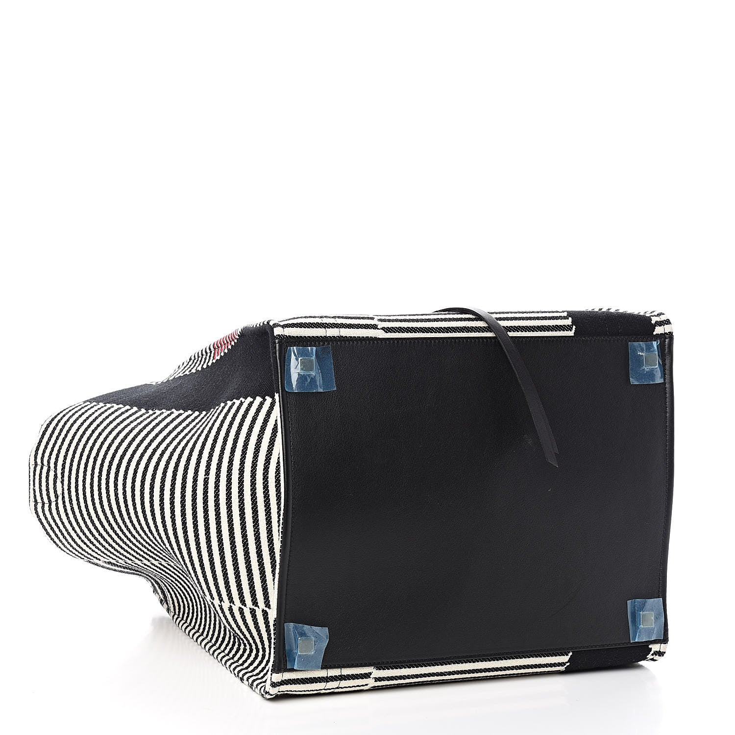 Celine Cotton Canvas Stripped Medium Phantom Luggage Multicolor 4 of 10