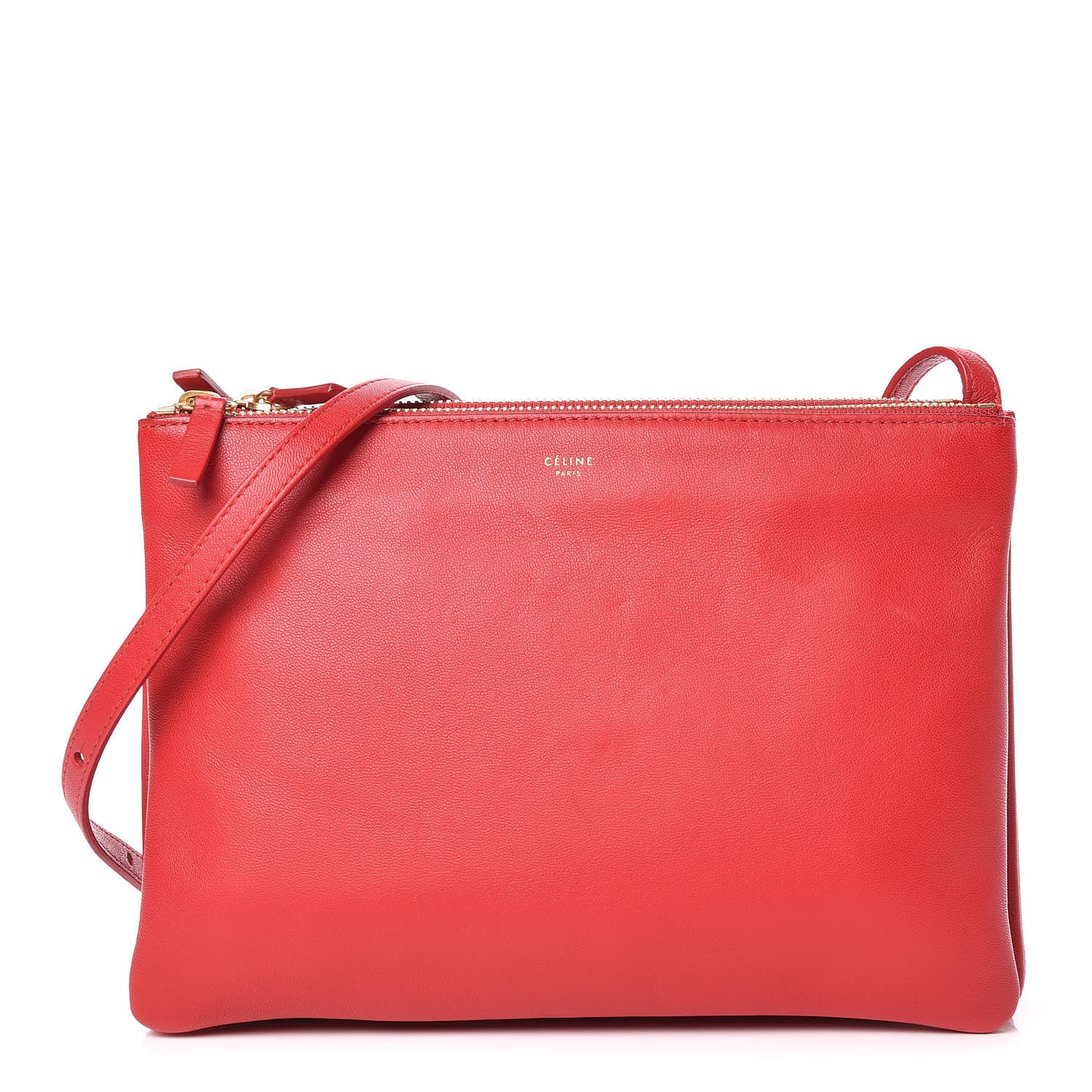 Lambskin Large Trio Crossbody Bag Red
