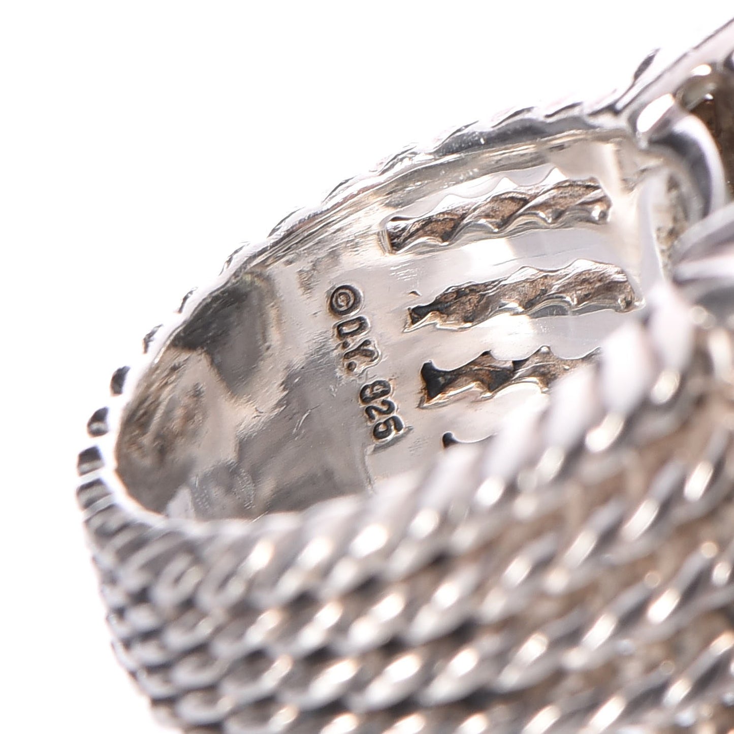 Sterling Silver Diamond Prasiolite 20mm Wheaton Ring 53 6.25