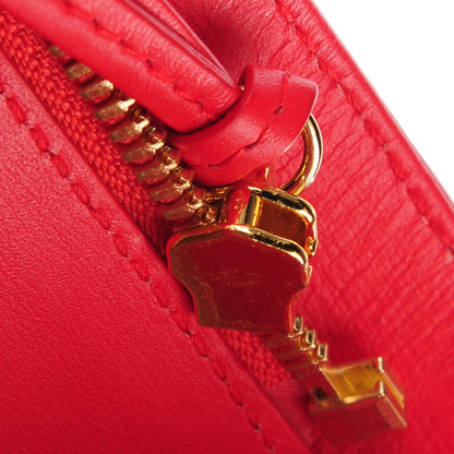 Balenciaga Karung Calfskin Padlock Nude Work S Top Handle Rouge Cherry 5 of 12