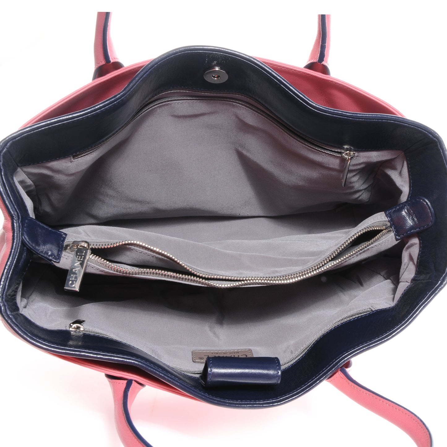 Lambskin Executive Cerf Shopper Tote Pink