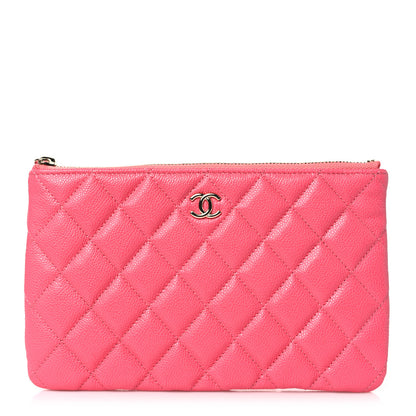 Chanel Caviar Quilted Cosmetic Case Pink 1 of 9