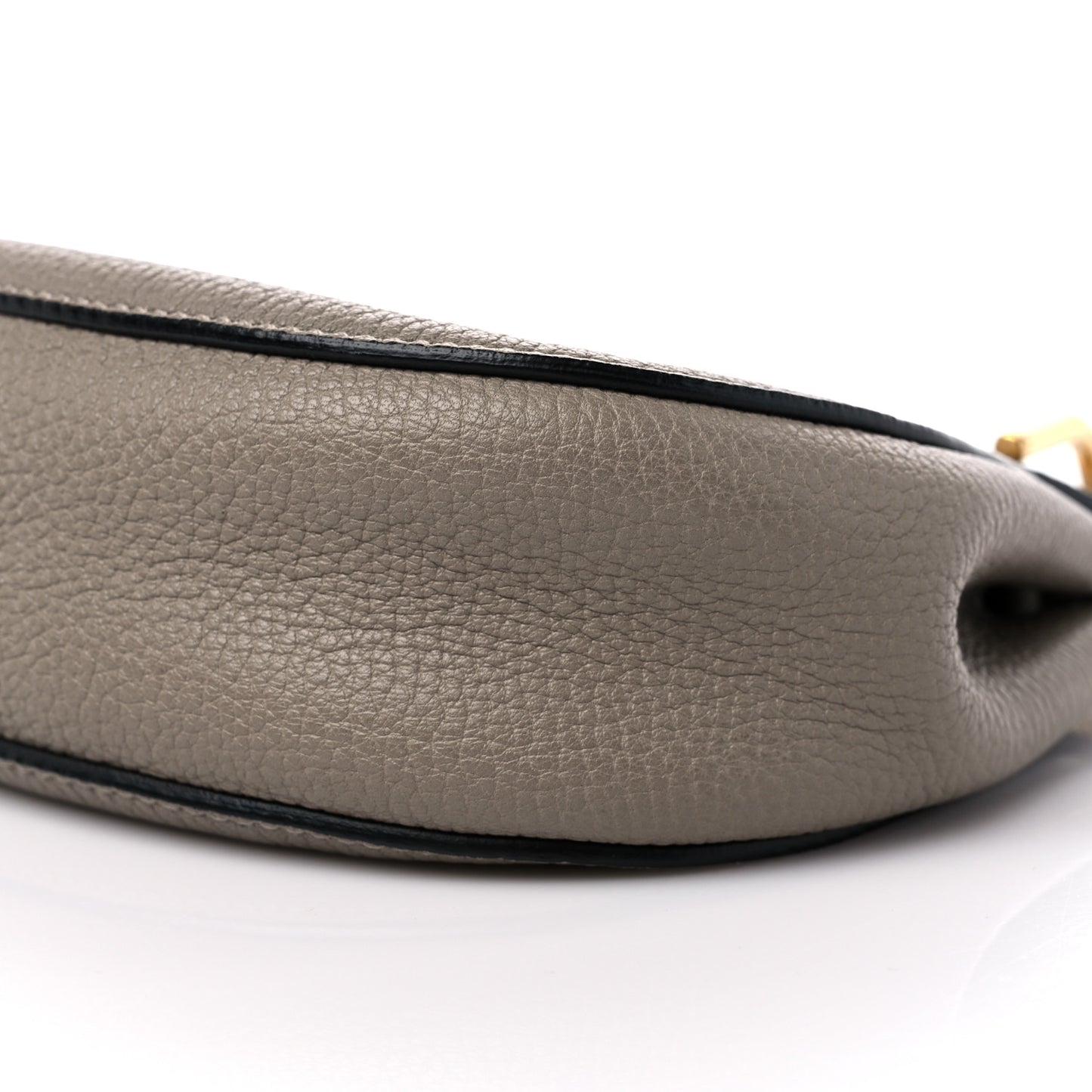 Grained Lambskin Mini Drew Shoulder Bag Motty Grey