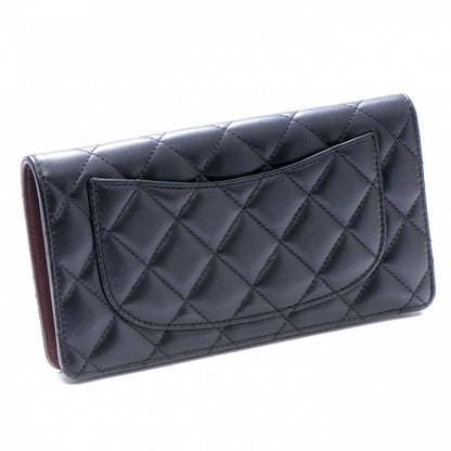 Chanel Lambskin Quilted Yen Wallet Black 3 of 8