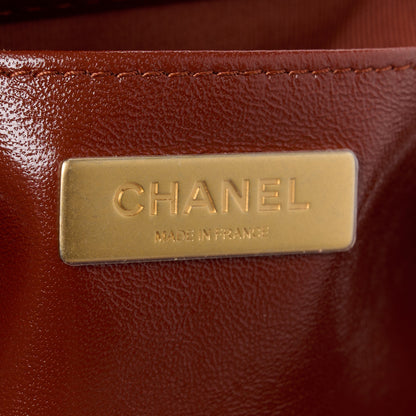 Chanel Shiny Lambskin Quilted Mini Cocodoc Top Handle Bag Brown 6 of 12