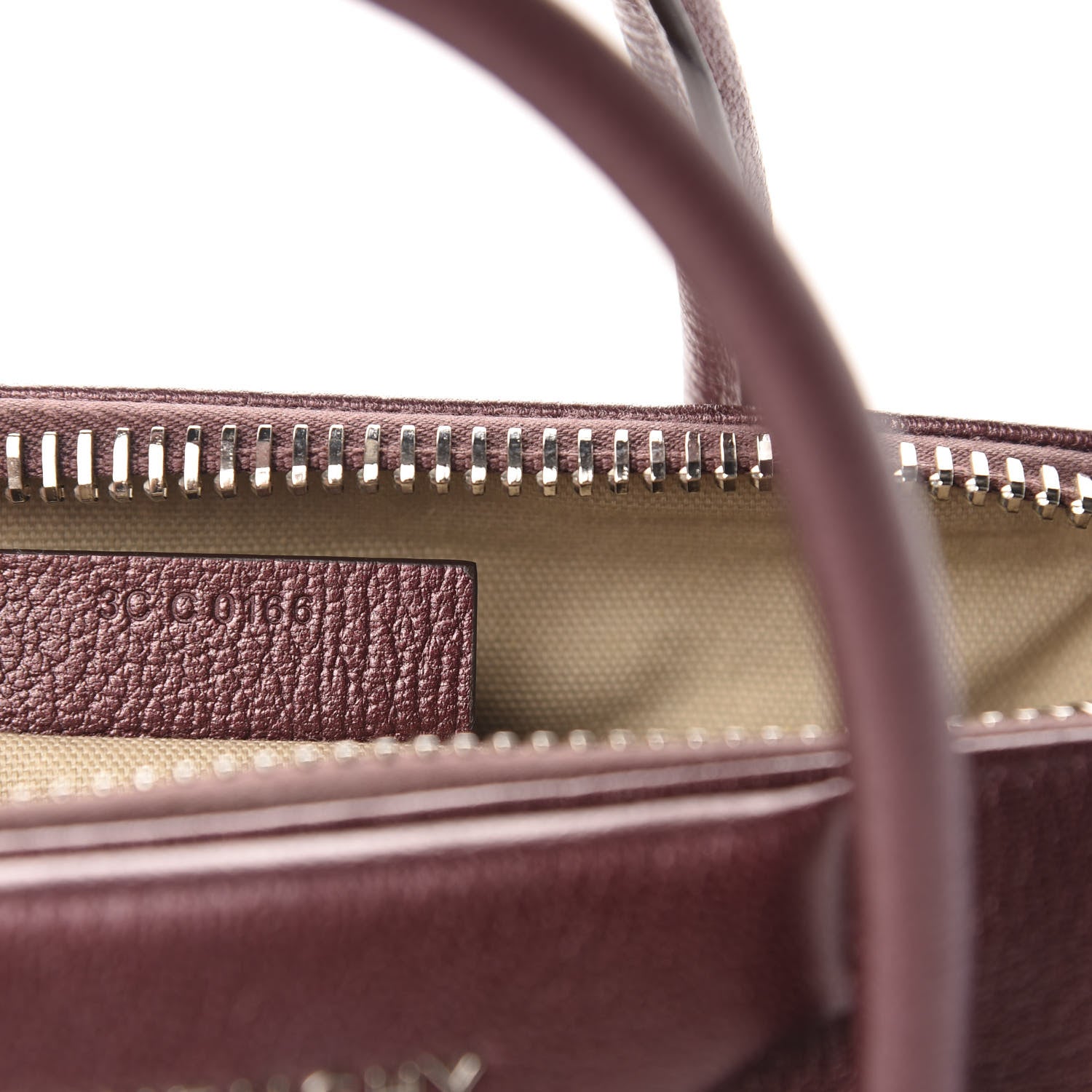 Givenchy Metallic Sugar Goatskin Small Antigona Oxblood 9 of 10