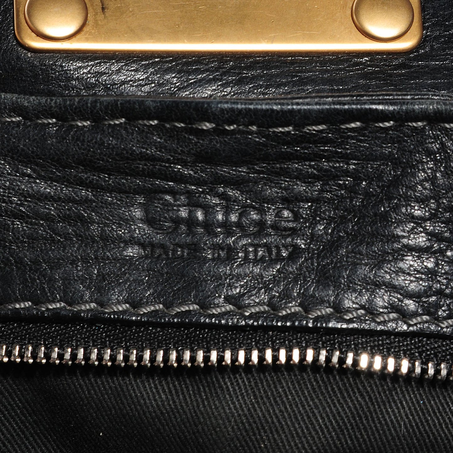 Leather Paddington Tote Black