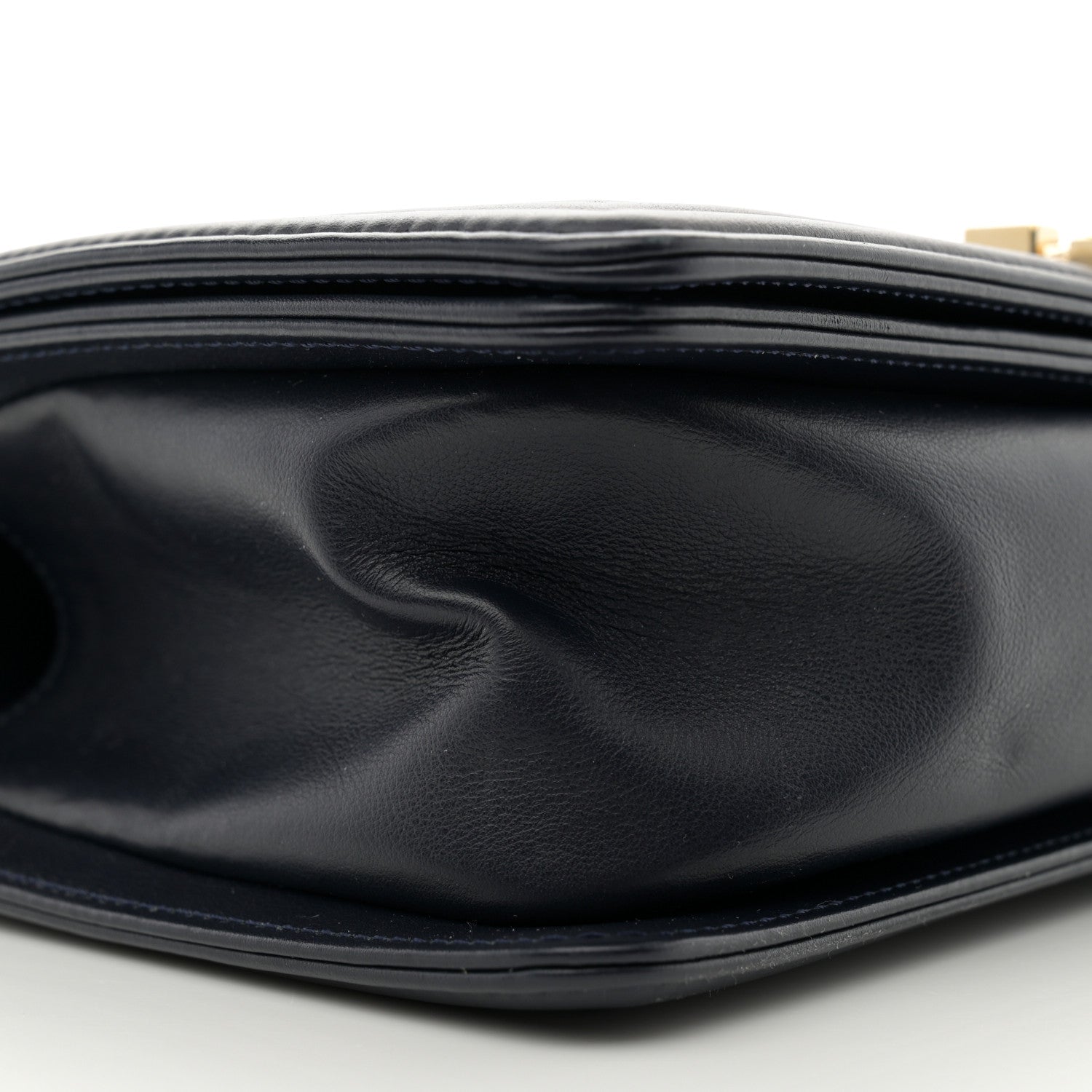 Chanel Lambskin Braided Woven Medium Boy Flap Navy Black 9 of 11