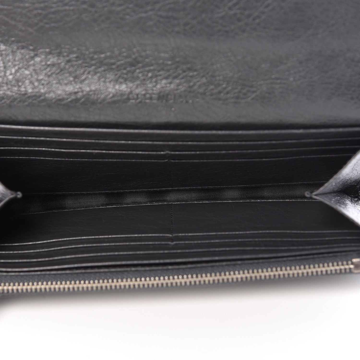 Balenciaga Agneau Classic Silver Hardware Money Wallet Gris Fossile 5 of 8