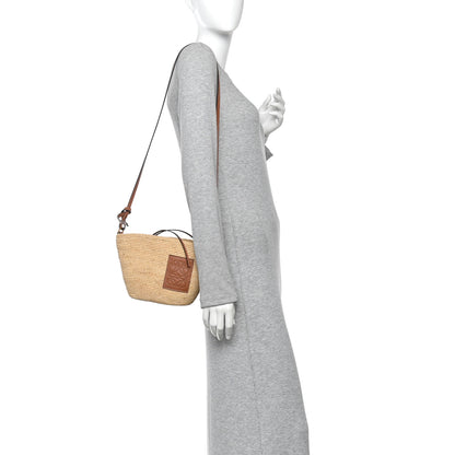 Loewe Calfskin Raffia Paulas Ibiza Pochette Bag Natural Tan 2 of 10
