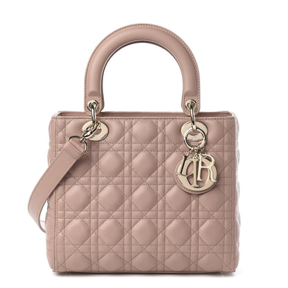 Christian Dior Lambskin Cannage Medium Lady Dior Bois de Rose 1 of 10