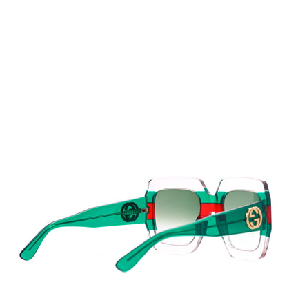 Gucci Square Web Frame GG0178S Sunglasses Green Red 3 of 7