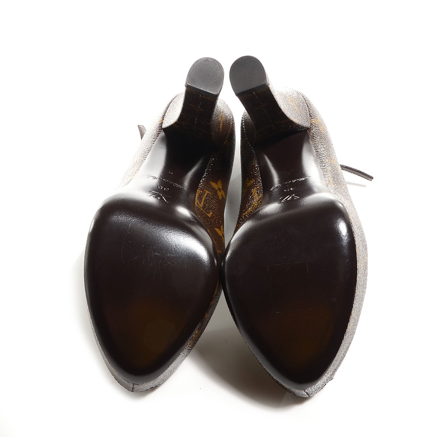 Louis Vuitton Patent Monogram Fetish Vanity Platform Pumps 35 4 of 6