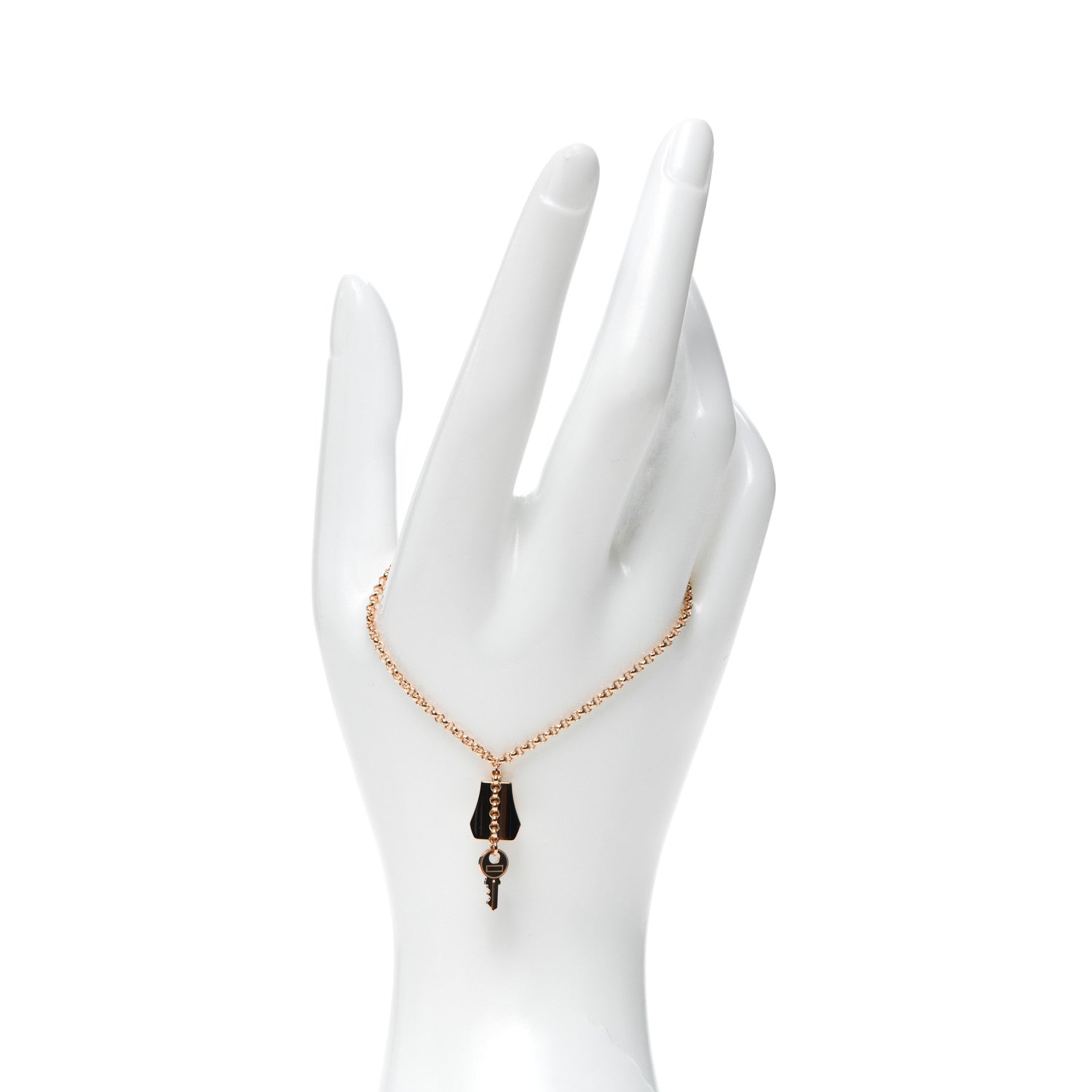 Hermes 18K Rose Gold PM Kelly Clochette Bracelet ST 2 of 6