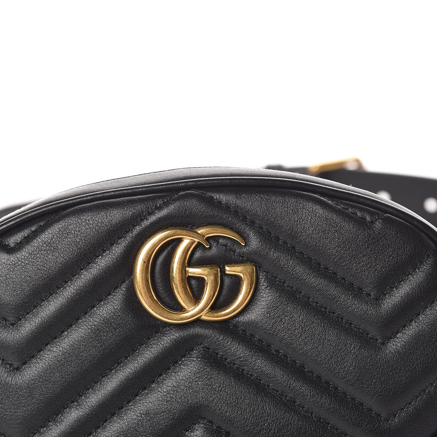 Calfskin Matelasse GG Marmont Belt Bag 95 38 Black