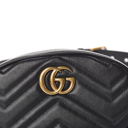 Gucci Calfskin Matelasse GG Marmont Belt Bag 95 38 Black 12 of 13