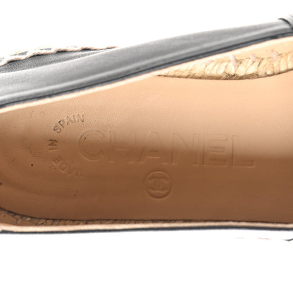 Chanel Lambskin CC Espadrilles 37 Black 8 of 11