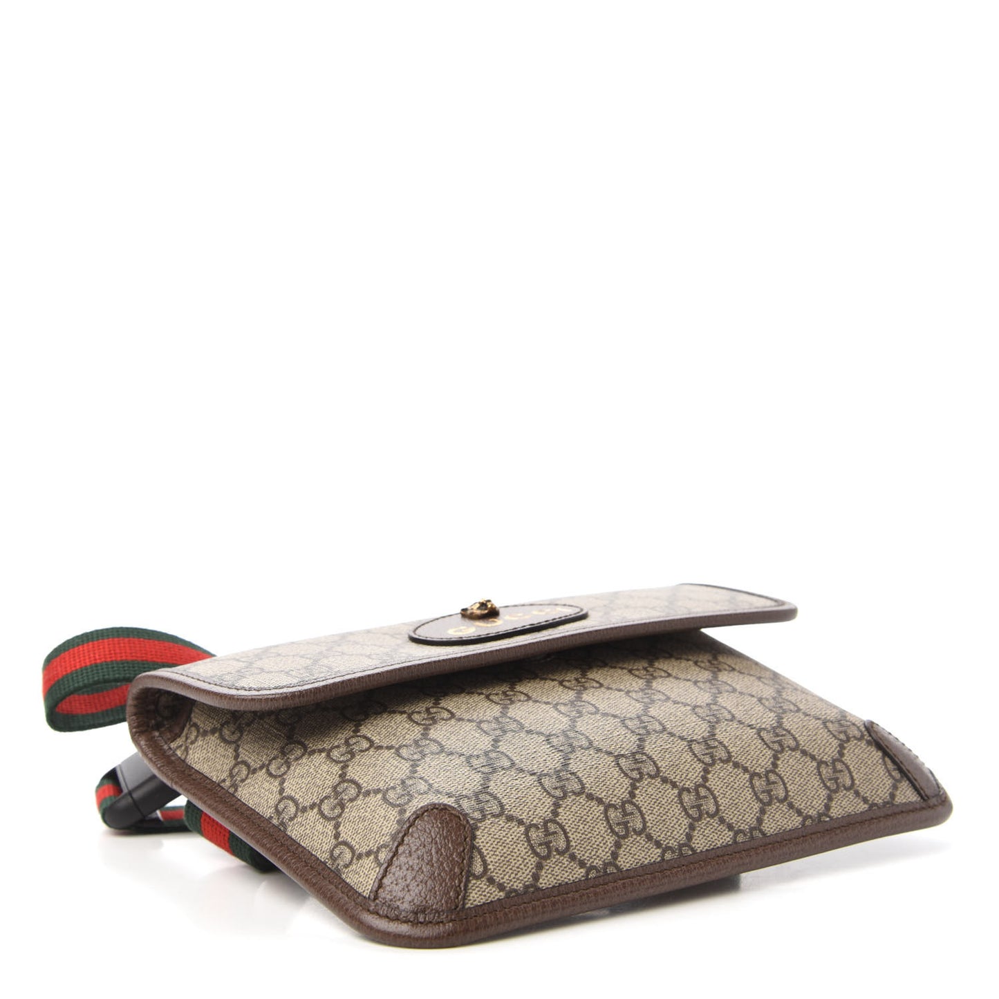 GG Supreme Monogram Neo Vintage Web Belt Bag Brown