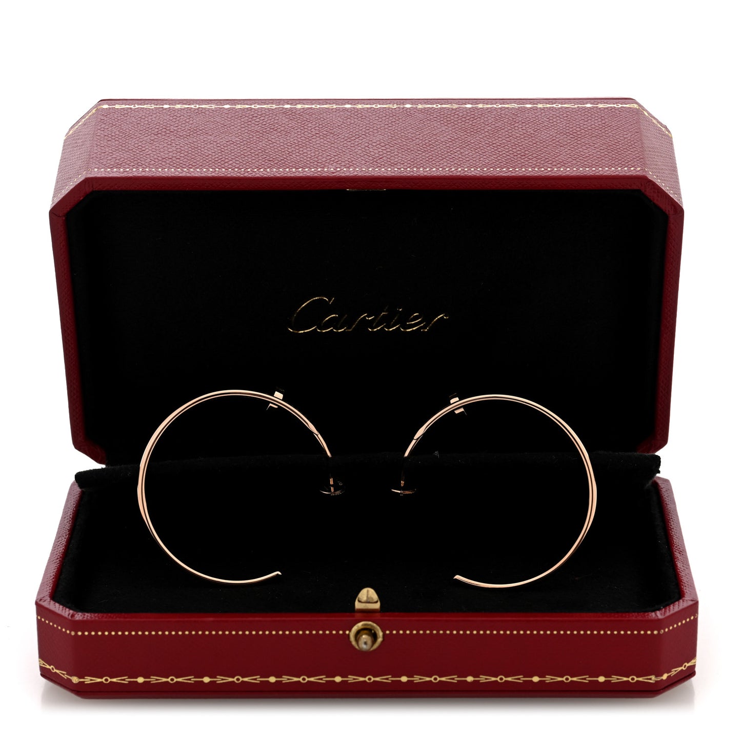 18K Pink Gold Large Juste Un Clou Hoop Earrings
