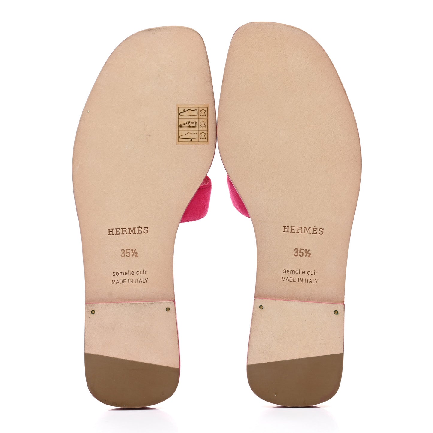 Suede Goatskin Oran Sandals 35.5 Rose Fuchsia