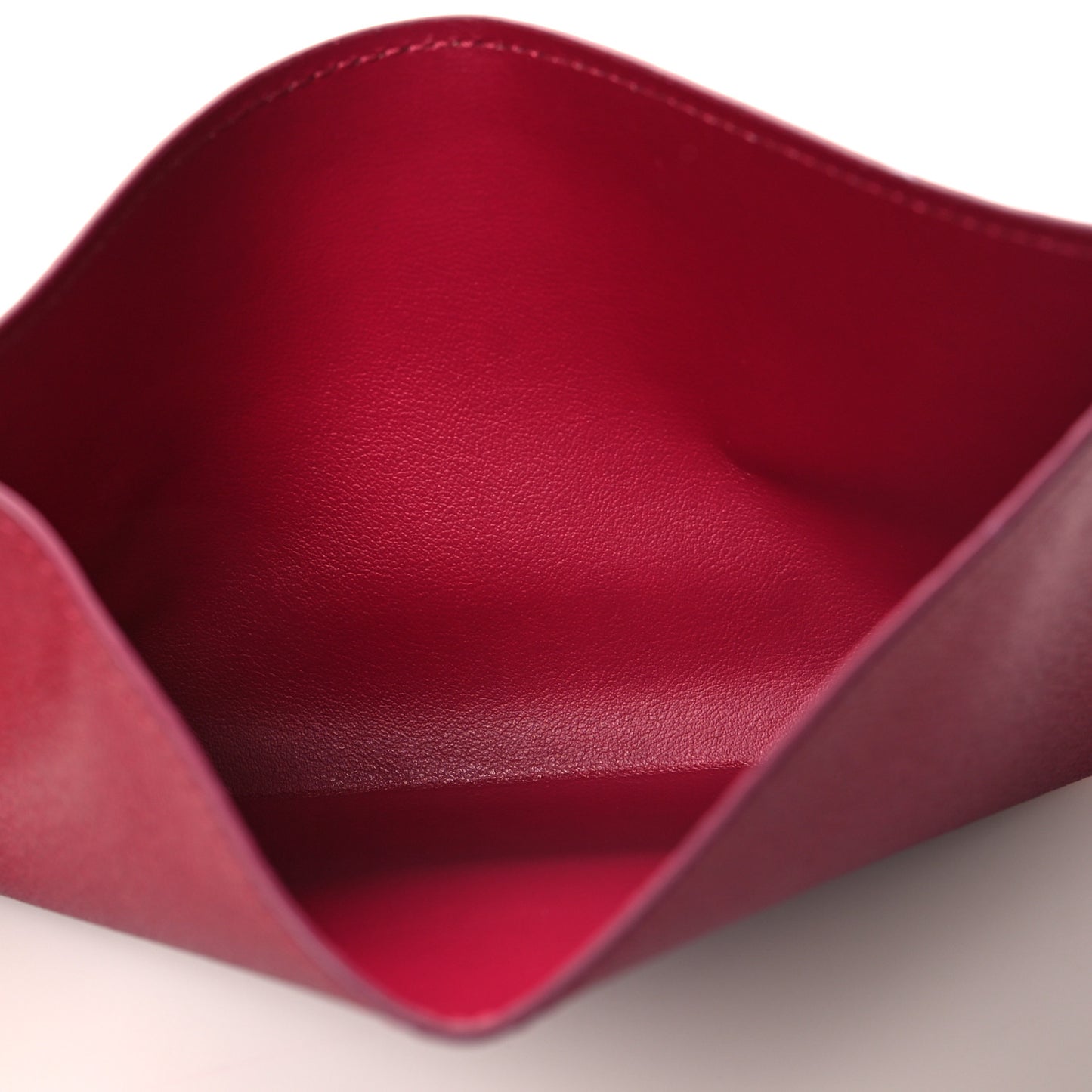 Calfskin Felicie Card Holder Insert Fuchsia