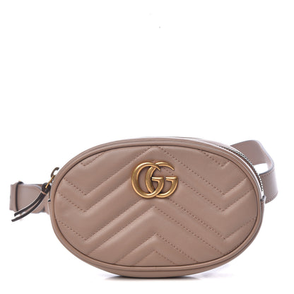 Gucci Calfskin Matelasse GG Marmont Belt Bag 85 34 Porcelain Rose 1 of 12