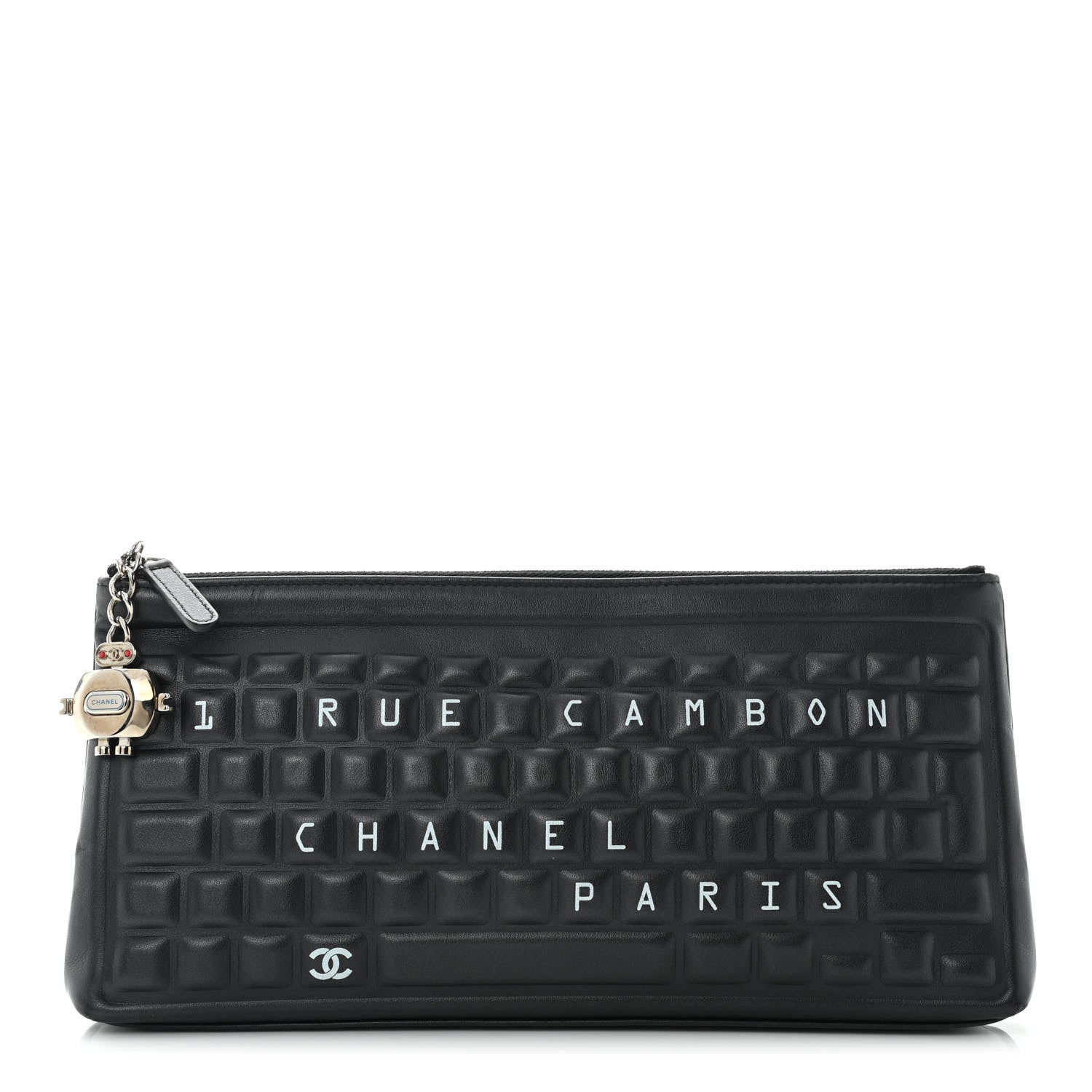 Chanel Metallic Calfskin Keyboard Pouch Black 1 of 10