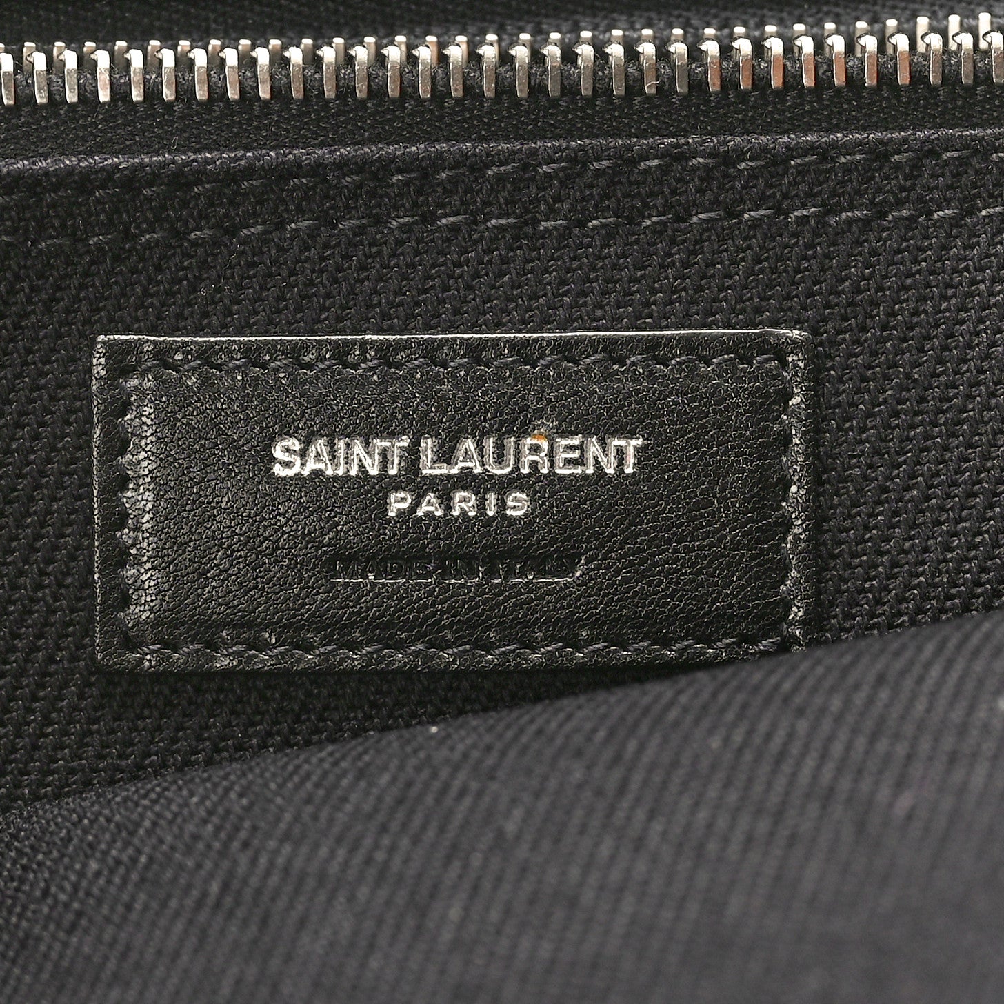 Saint Laurent Linen Calfskin Rive Gauche Tote Black 6 of 9
