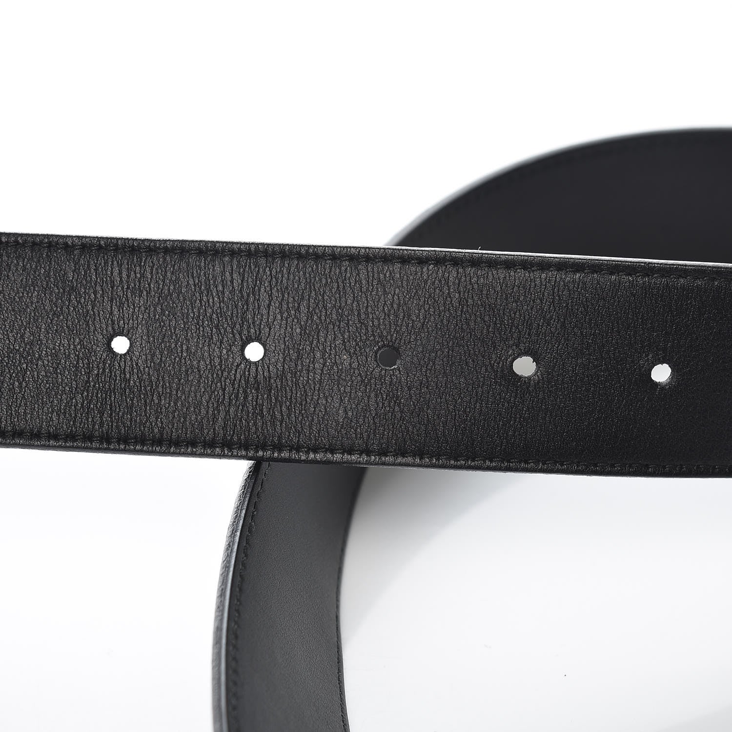 Gucci Moon Calfskin Pearl Double G 40mm Belt 80 32 Black Cream 5 of 6